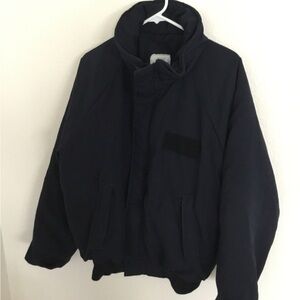 US navy blue jacket, shipboard, cold weather, flame resistant size extra large